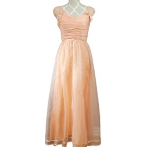 Vintage peach prom dress